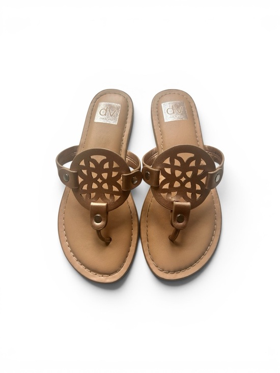 DV by Dolce Vita Other - DV by Dolce Vita Copper Metallic Leather Decorative Thong Girls Sandals